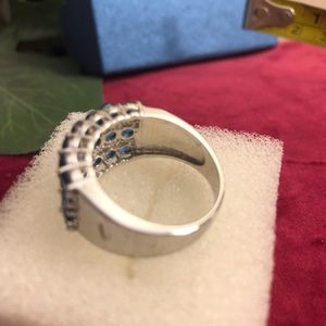 Blue Spinel Sterling ring